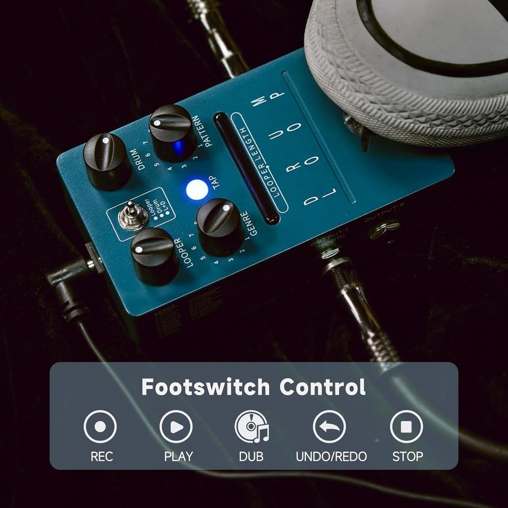Guitar Phrase Loop Pedal - 20 Min Looper - 121 Rhythms