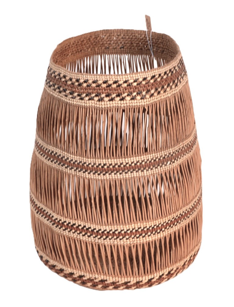 Hupa Open Work Basket Mid/Late 20th Century Size 8.625" H x 7.625" x 6.75" D