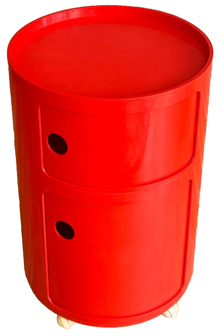1970 Kartell Componibili Space Age Plastic Storage Unit Side Table Vtg Italy Mcm