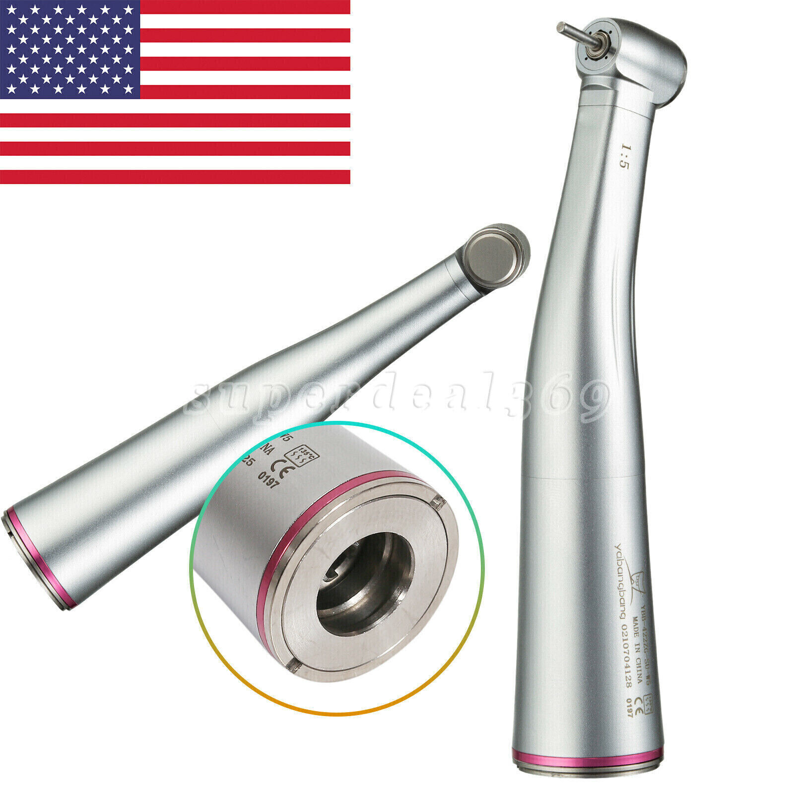 Dental 1:1 1:5 20:1 Implant (LED)low Speed Contra Angle Handpiece Fit NSK E-type