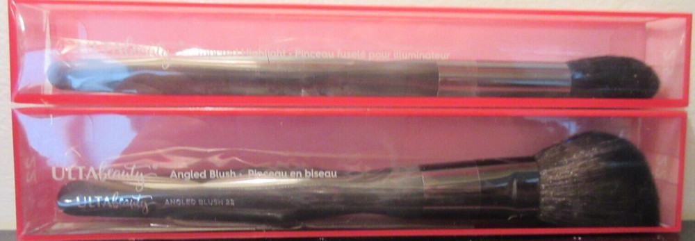 2 Ulta Makeup Brushes Angled & Tapered Highlight LOOK GOOD & HELP DOGS!