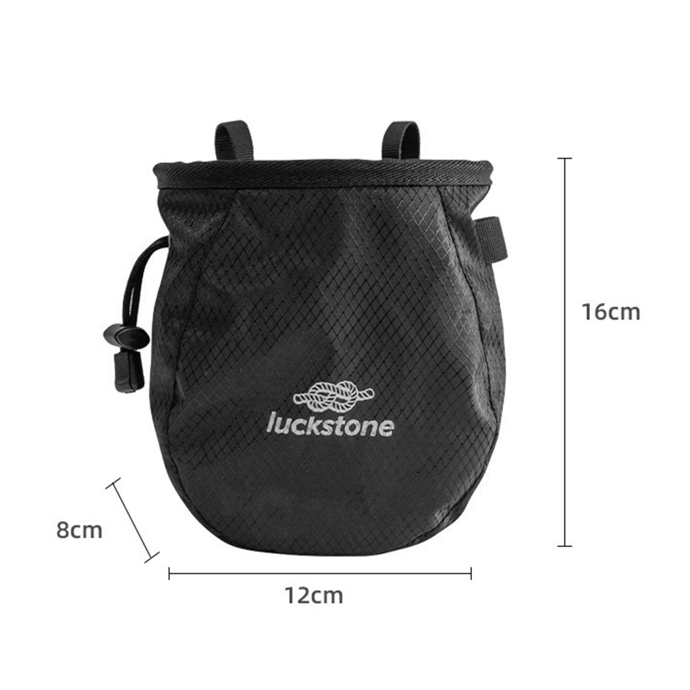 Climbing Chalk Bag Adjustable Drawstring Bag with Brush for L2O2