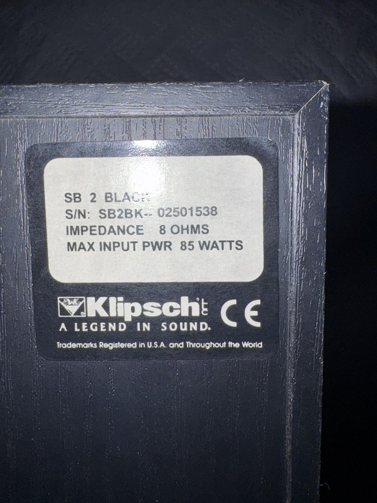 Klipsch SB-2 Bookshelf Speakers