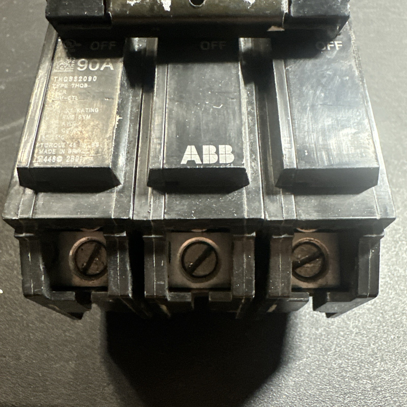 THQB32090 ABB 3-Pole 90A Circuit Breaker NEW