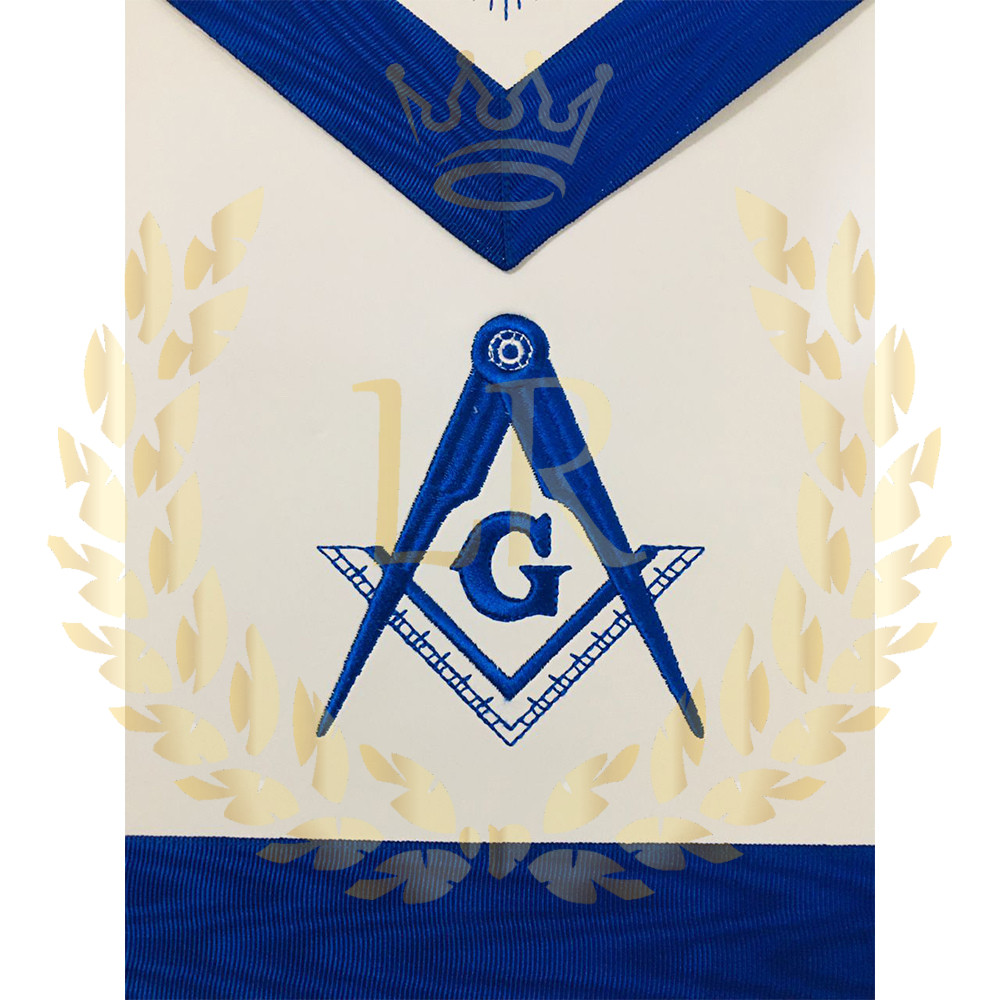 Masonic Regalia Master Mason Regular Apron, Machine Embroidered Apron Set