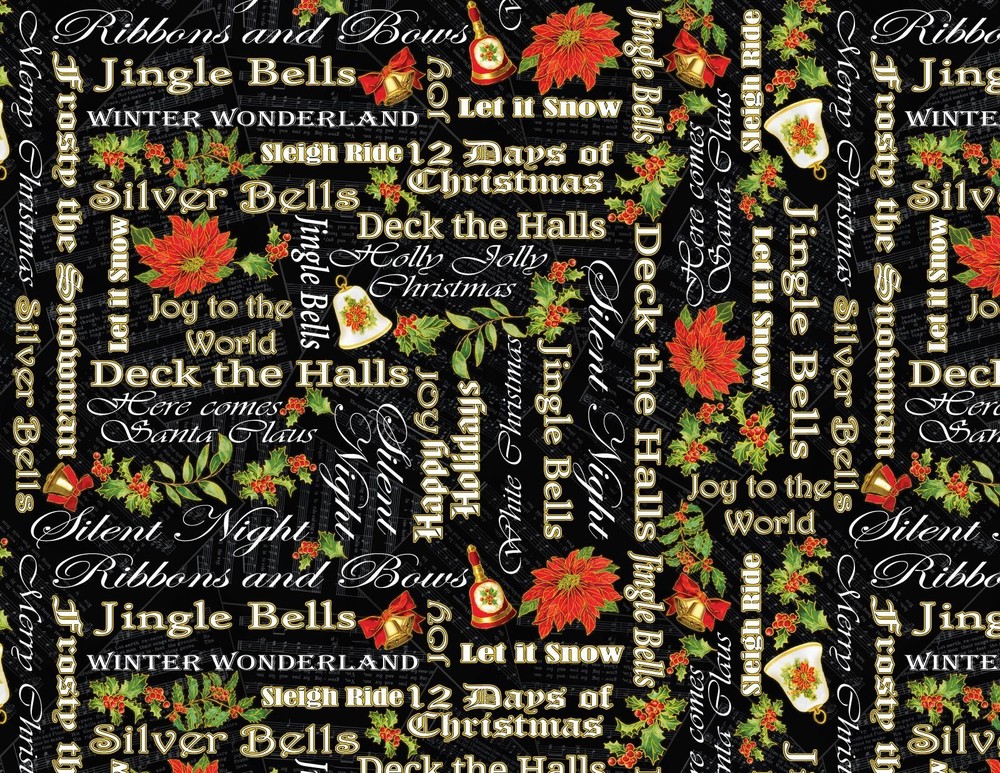 Christmas Musical Black Joyous Words