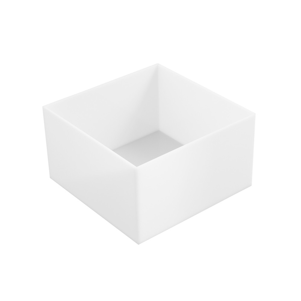 6Pcs White Rectangular Display Stands Pmma Tabletop Stands Three Sizes 11.02Lbs