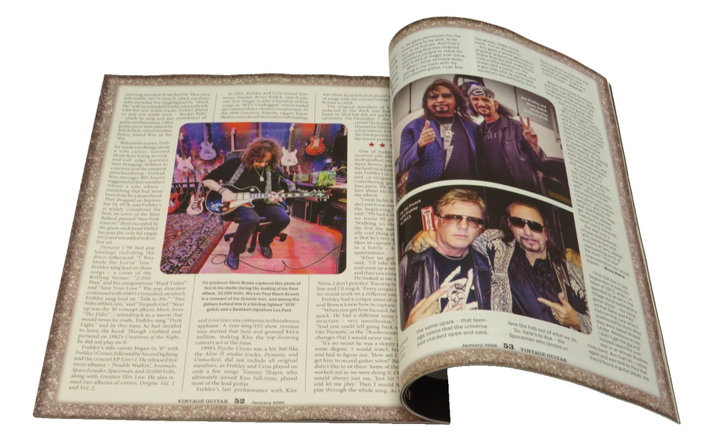 ACE FREHLEY VINTAGE GUITAR & LIFE TRIBUTE TO KISS MAGAZINE LOT OF 2