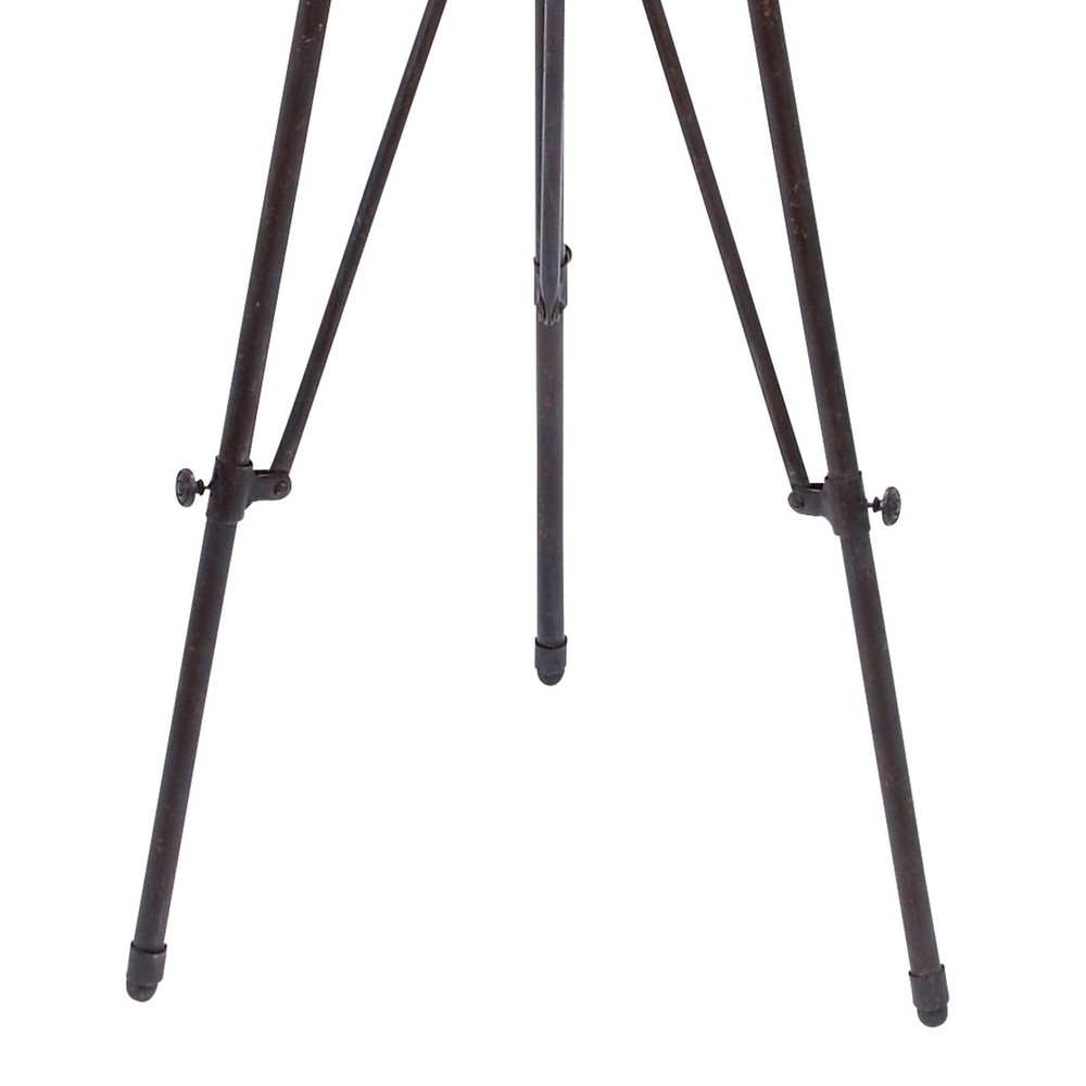 Black Metal Tall Tripod Decorative Clock