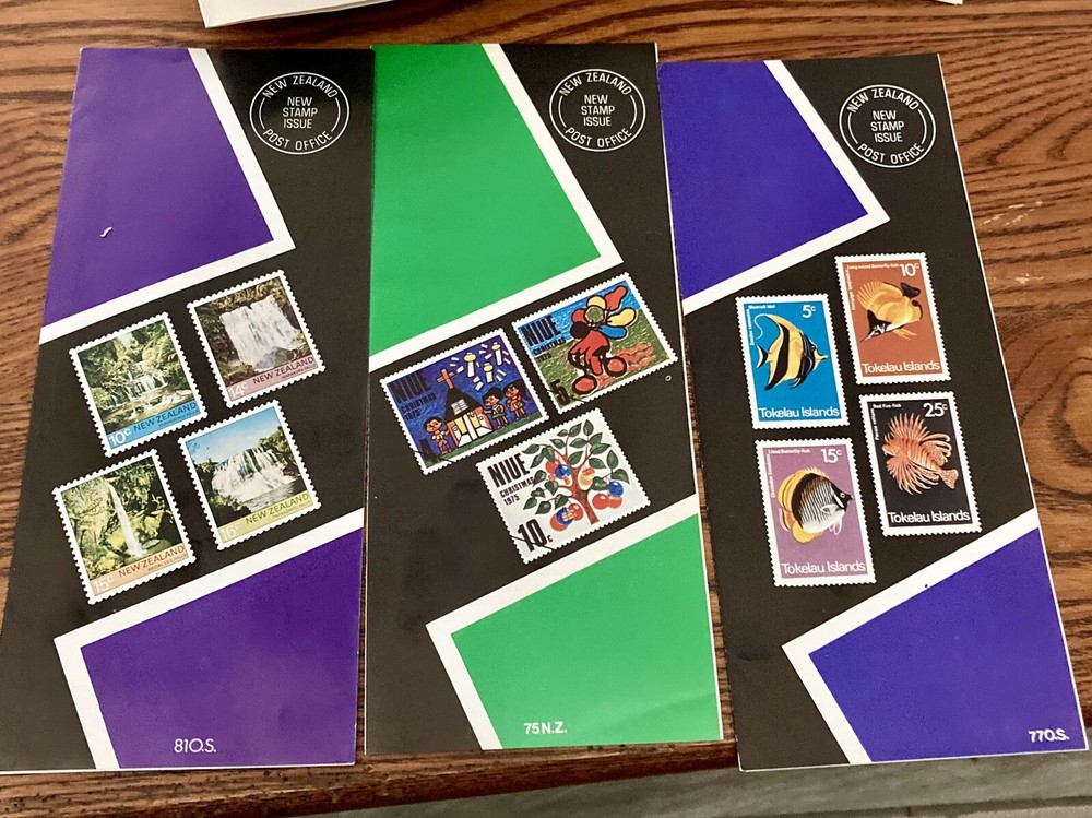 New Zealand Post Office Lot of Bulletins, New Releases Announcements Lot 1974-77
