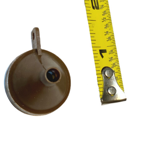 Two Small Black Powder Funnels for Muzzleloader w/ Keychain Loop - Brown