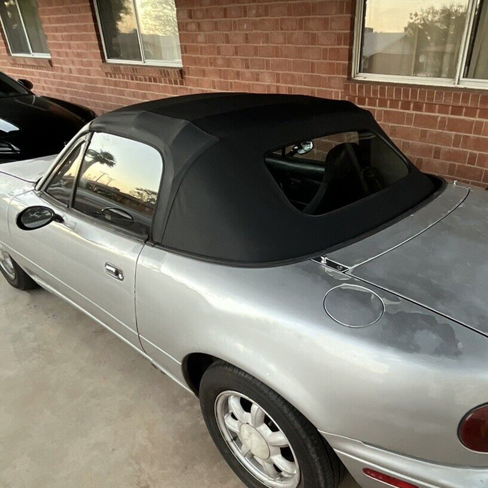 For Mazda Miata Convertible 1990-2005 Black Heated Glass Window & Soft Top