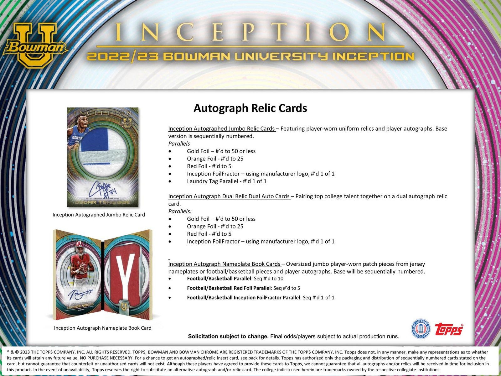 2022/23 BOWMAN UNIVERSITY INCEPTION HOBBY BOX