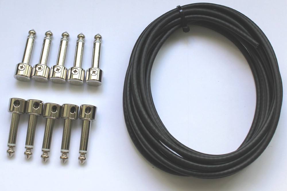 Flex Solderfree Effect Cable Kit 10 Right Angle Plugs 9 Ft. Cable+Cable Tester