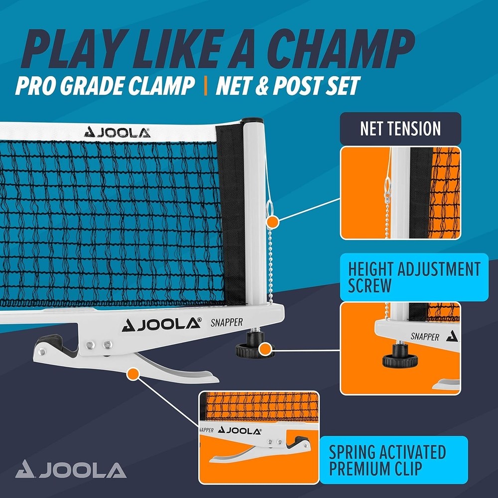 JOOLA Snapper Professional Table Tennis Net and Post Set