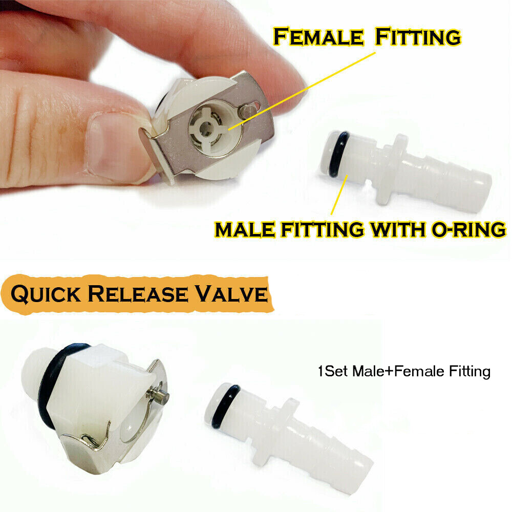 Male Fitting Female Quick-Disconnect to Threaded Male for Vacuum Cylinders