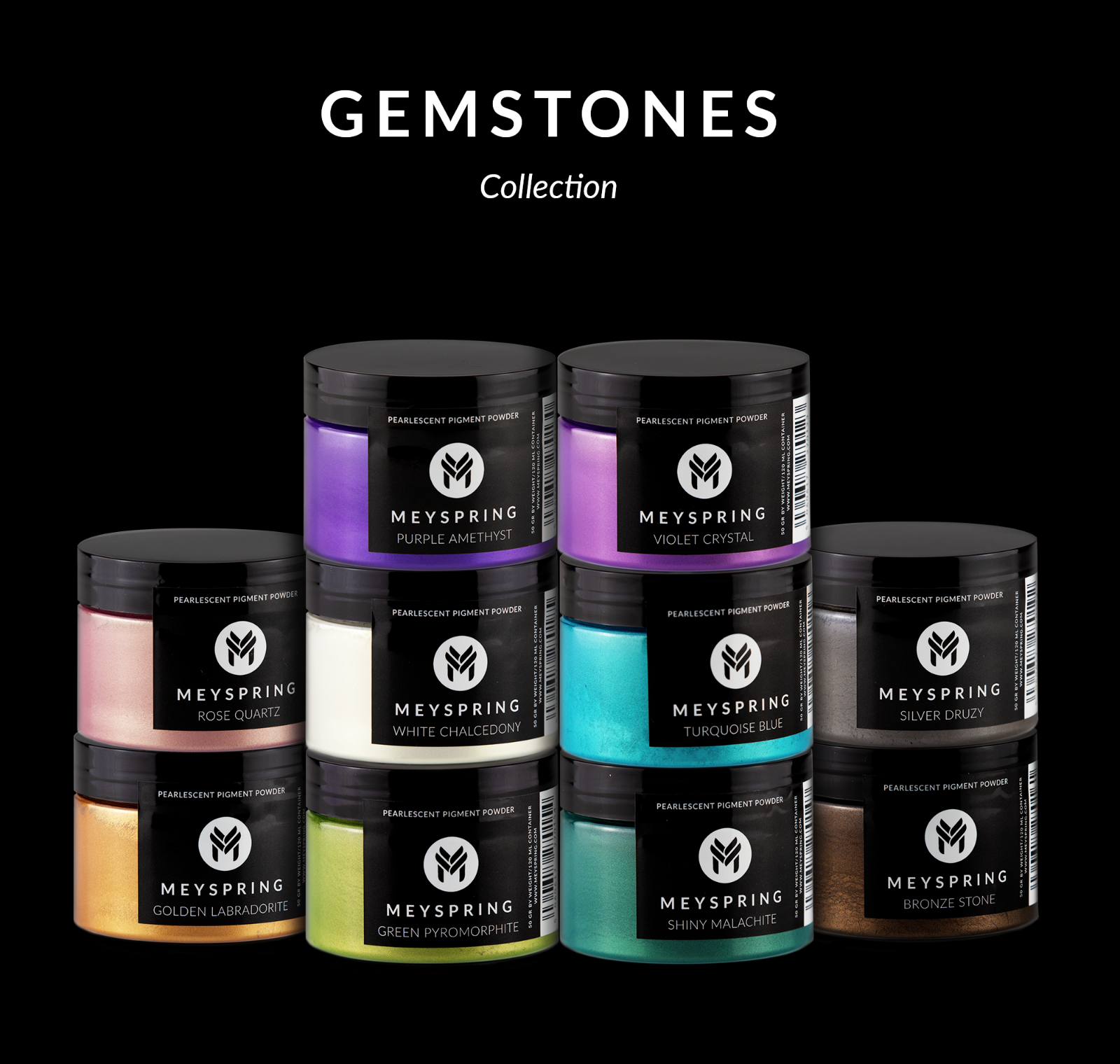 MEYSPRING White Chalcedony Mica Powder for Epoxy - Resin Color Pigment