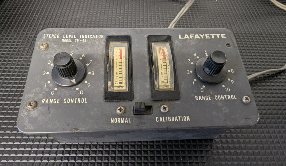 Vintage Lafayette Stereo Level Indicator Model TM-45 Range Control