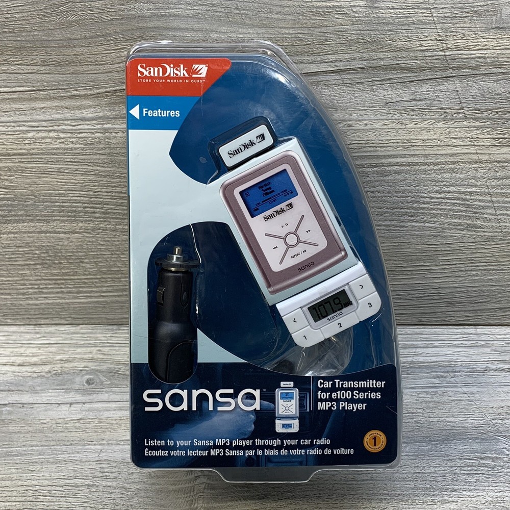 SanDisk Sansa e100 series mp3 player car transmitter New Sealed