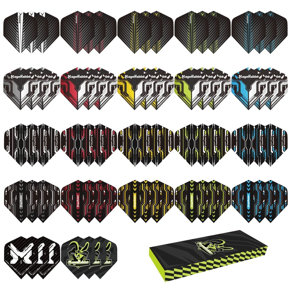 MageRabbit Standard Dart Flights 66Pcs, Set for Soft Multicolor