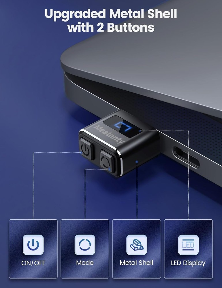 Durable Metal USB-C Mouse Mover: 3 Modes with LED for Seamless Computer Activity