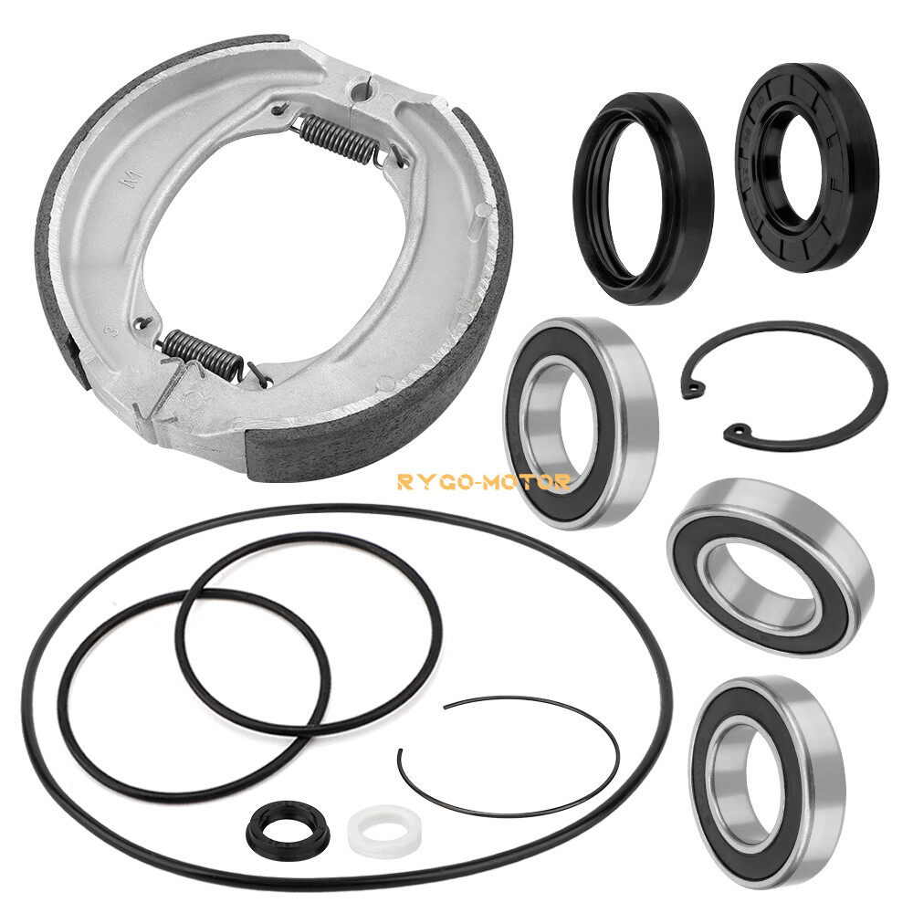 Rear Axle & Brake Bearing Seal & Shoes Kit for Honda Sportrax 250 TRX250EX 01-08