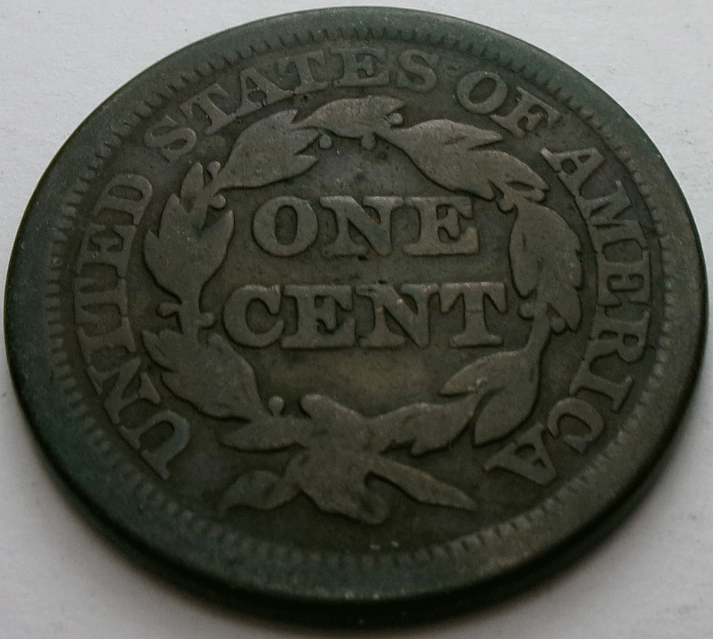 1845 Braided Hair Large Cent