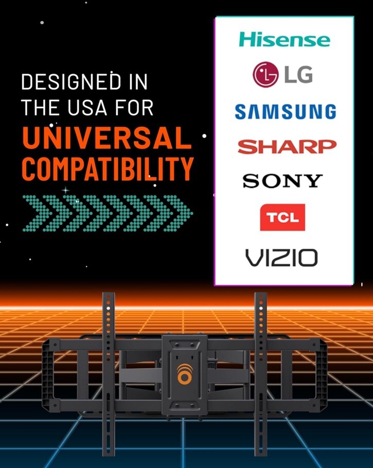 ECHOGEAR MaxMotion TV Wall Mount for Large TVs 42" to 90" Full Motion Swivel