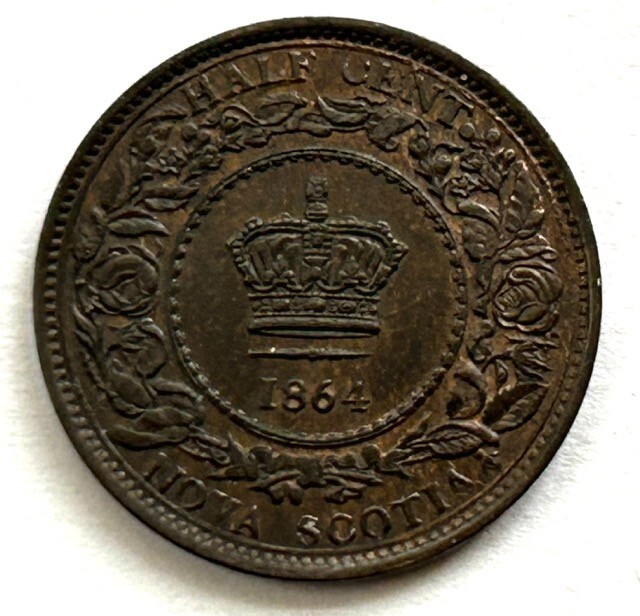 NOVA SCOTIA HALF CENT 1864 - HIGH GRADE