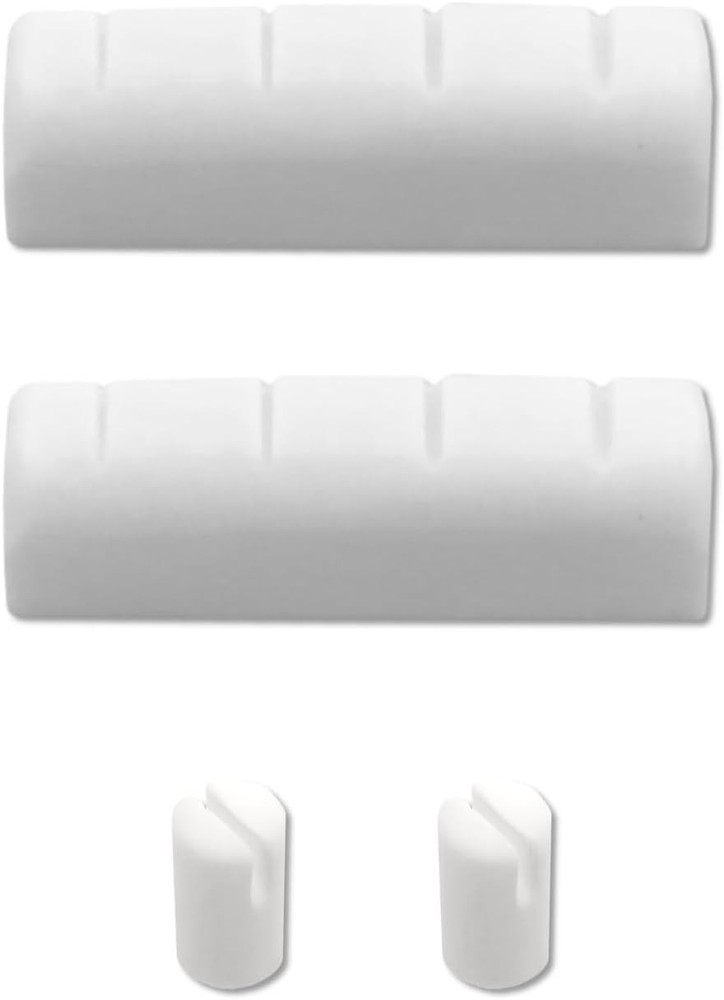 2-Pack Bone Banjo Nuts Set, 5th String Nut & Head Nut for 5 String Banjo, Pure B