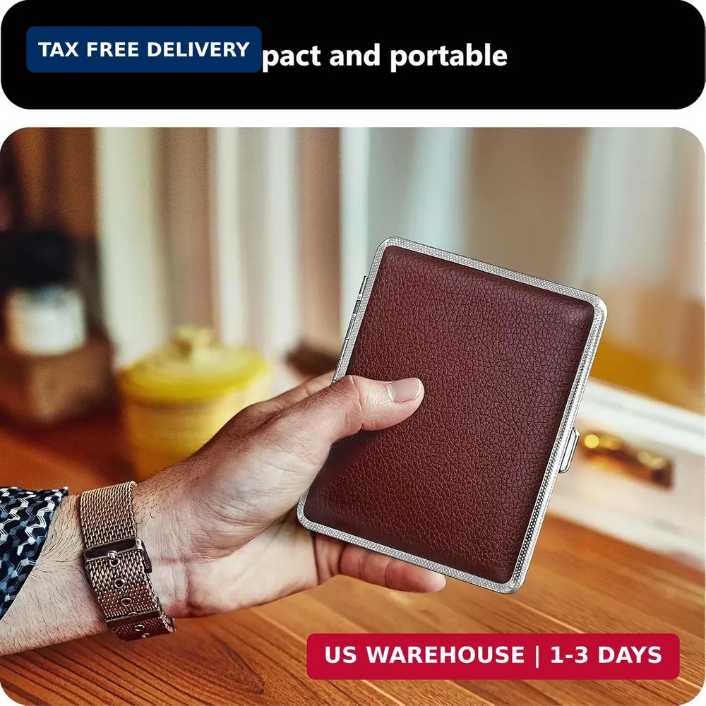 roygra Cigarette Case (2 Pack), Spring Switch 20 Capacity Cigarette Holder Case