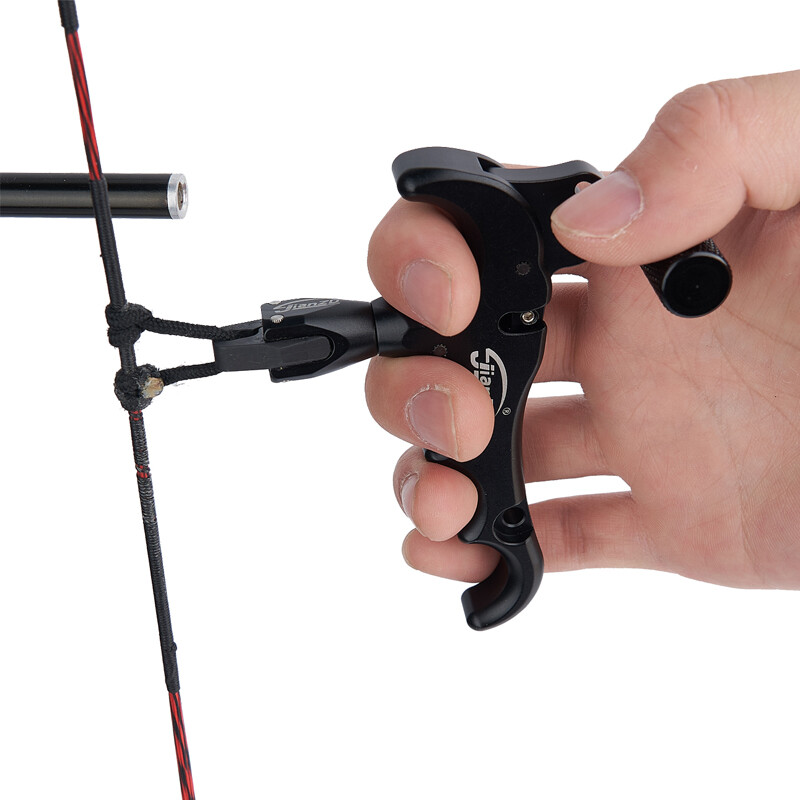 360° Release Aids Trigger 4 Finger Adjustable Auto Hunting Compound Bow Archery