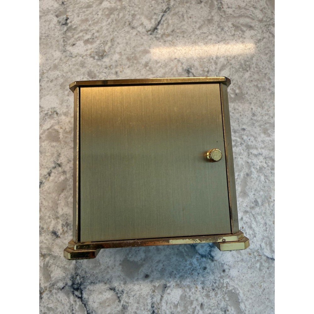 Solid Brass Tiffany & Co Swiss Quartz Desk Clock 3"