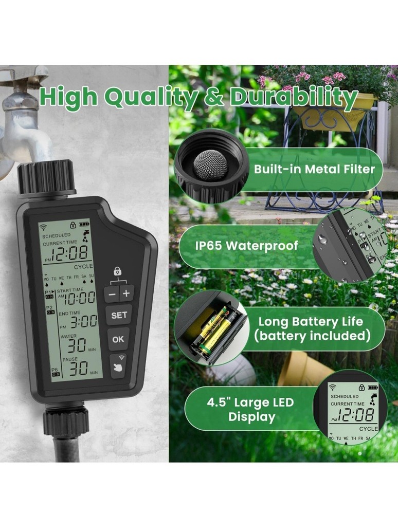 Smart WiFi Watering Timer, Automatic Sprinkler, Sprinkler, Programmable