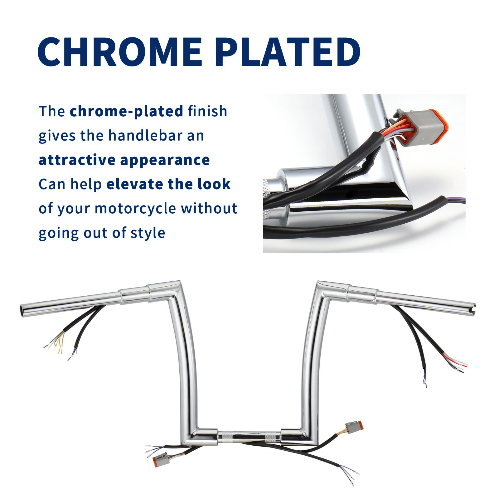 12" Prewired Ape Hanger 1.5" Fat Handlebar for Harley Softail Dyna FLHR 96-06