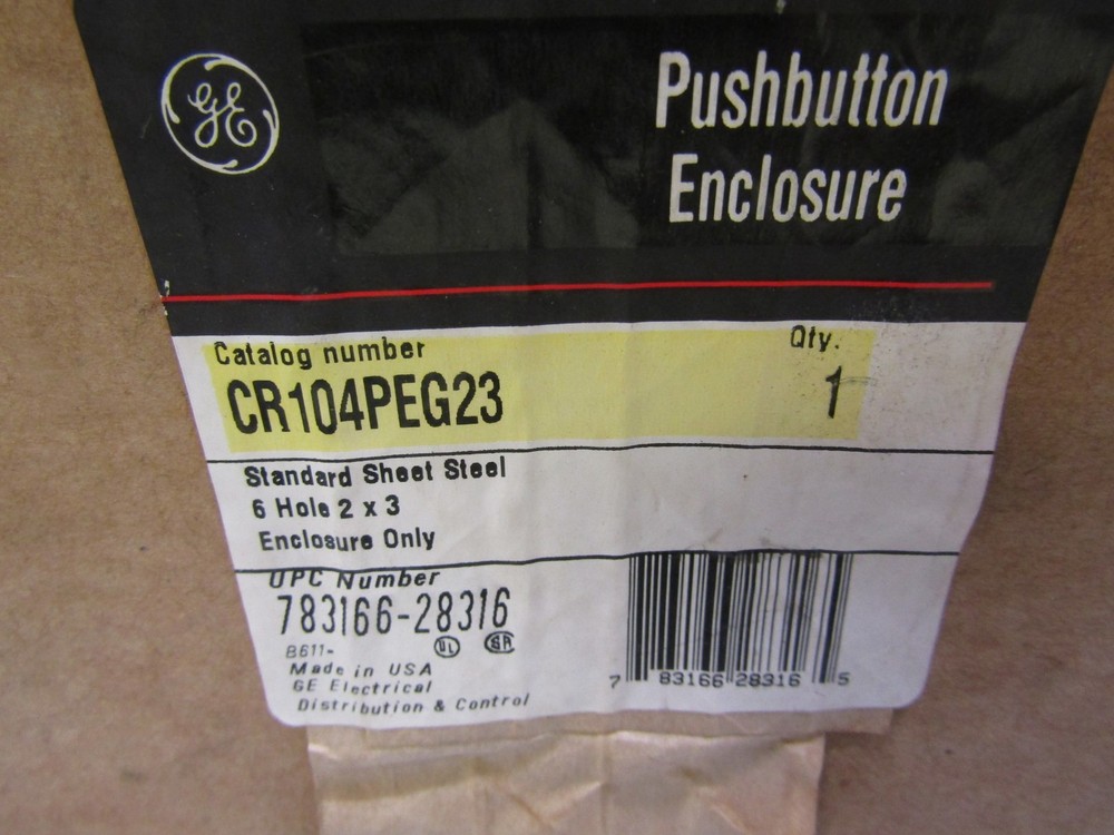 GE C104PEG23 Push Button Enclosure 6 Hole