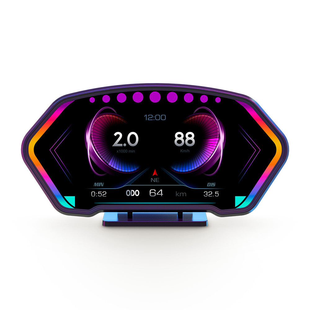 Car OBD Digital Gauge GPS Head Up Display Dashboard Speedometer Multi-Function