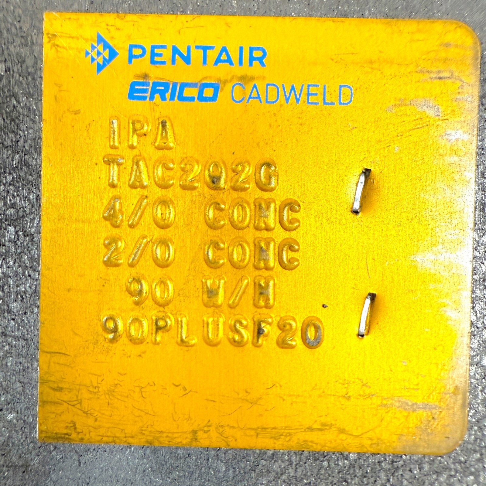 Erico Cadweld TAC2Q2G Graphite Mold for Welding Cable to Cable Tee 4/0 to 2/0