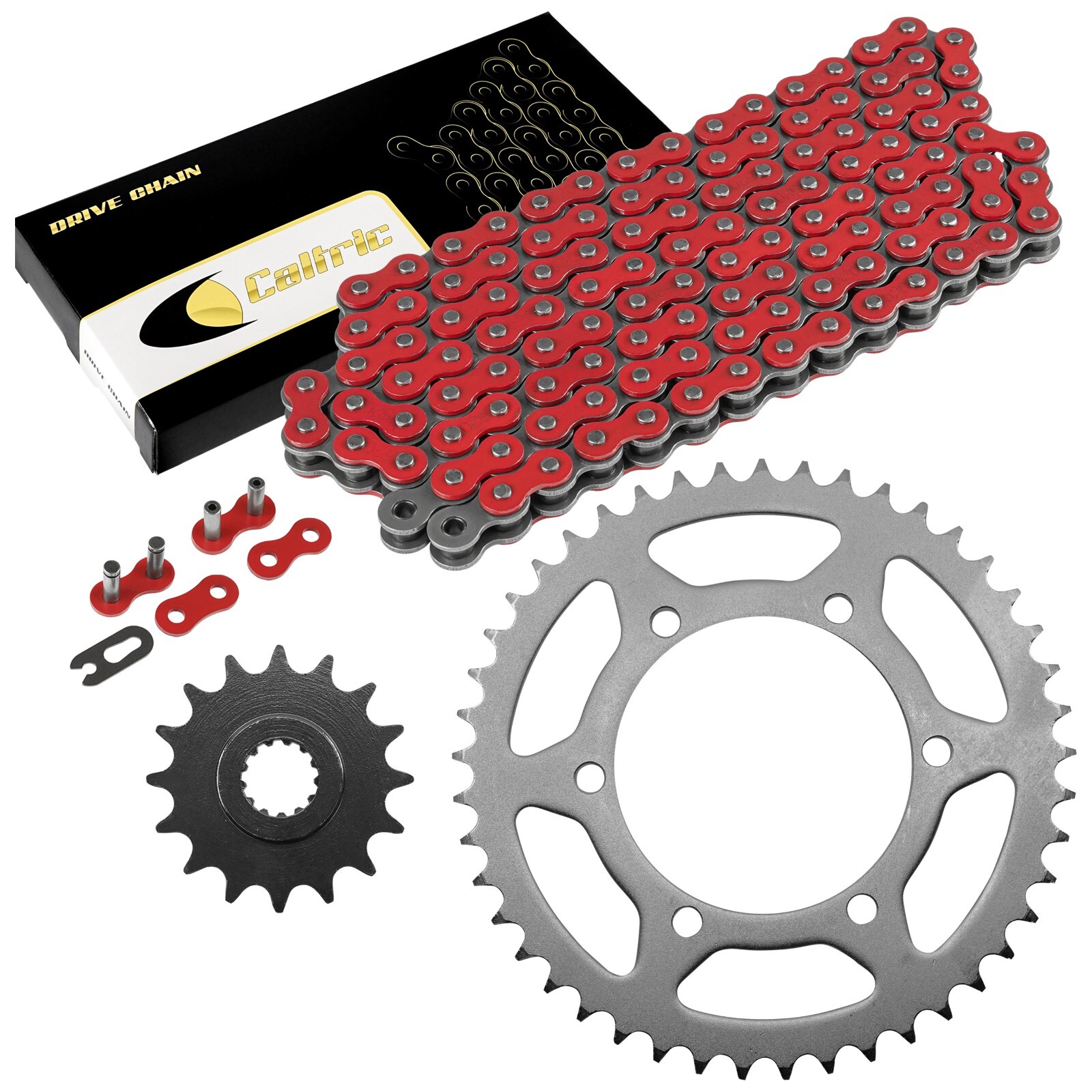 Red Drive Chain And Sprocket Kit for Yamaha R6 YZF-R6 2006-2018