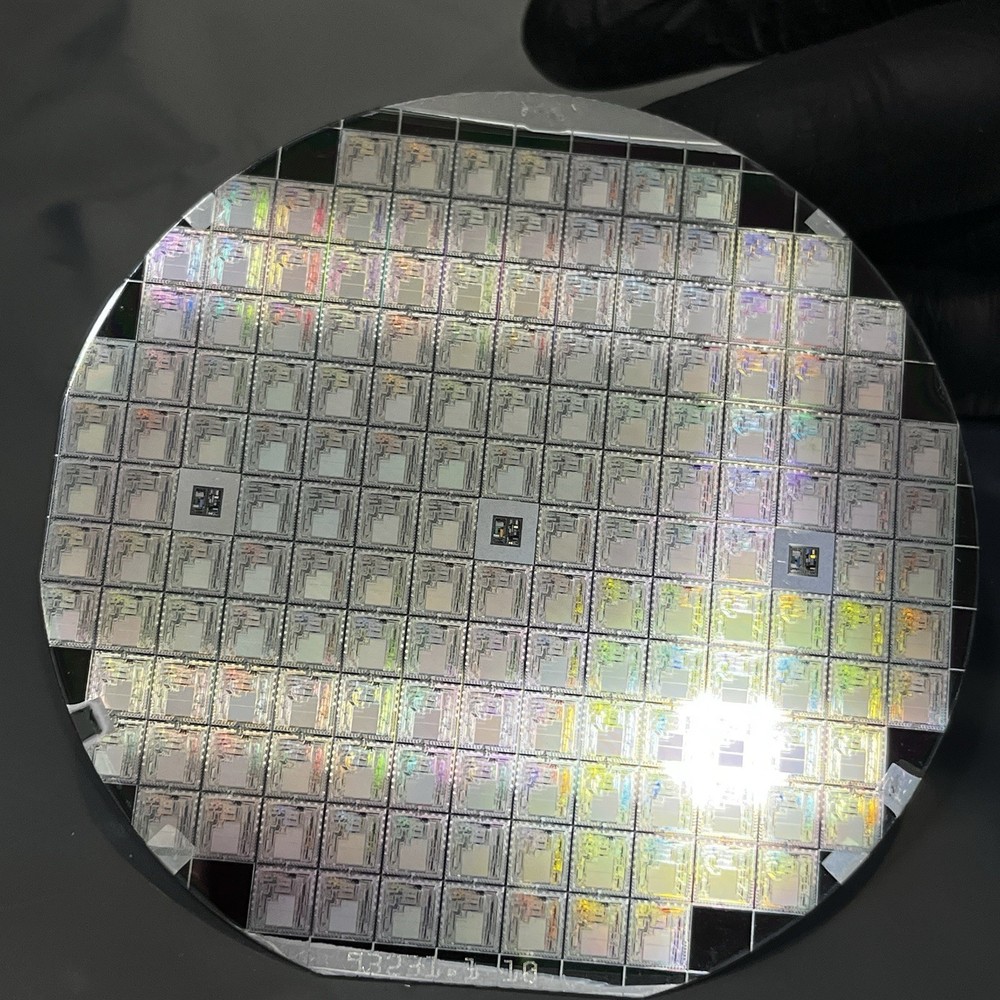 4 Inch Silicon Wafer With Die Containing Distinguishable Microstructures