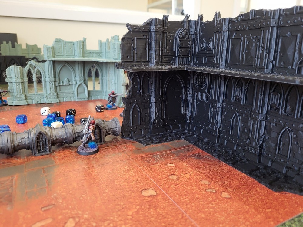 Medium Gothic Ruin Terrain For Tabletop Wargames. (WARHAMMER 40K, KILL TEAM,...