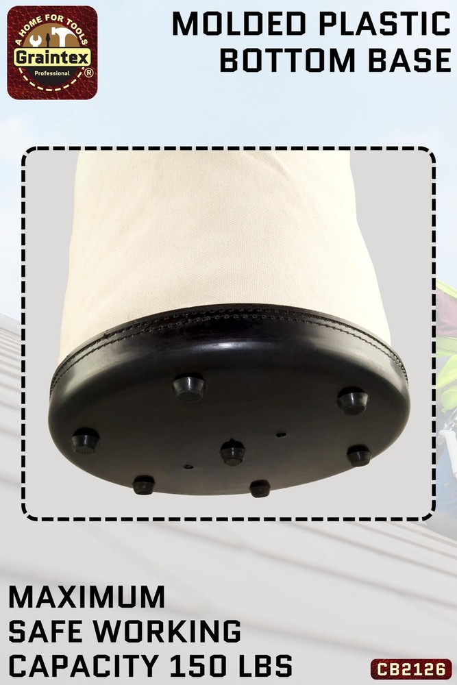 CB2126 Utility Plastic Bottom Canvas Bucket