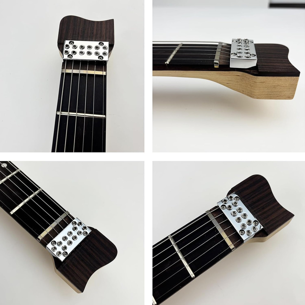 Brass Headless Guitar 6 String Locking String Bridge Nut