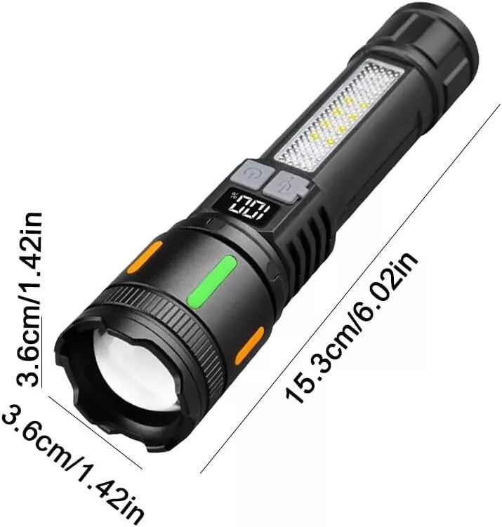 2 x 99000000 Lumens Super Bright LED Tactical Flashlight Rechargeable Work Light