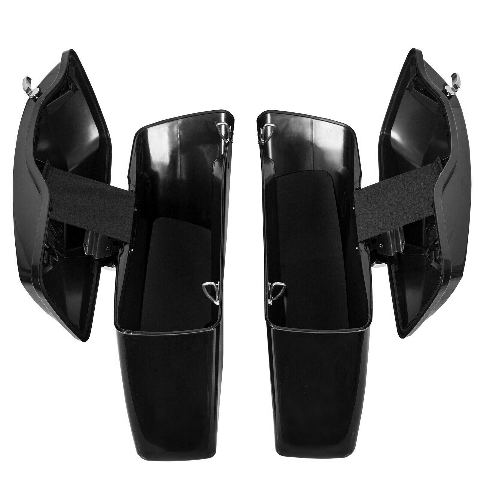 For Harley Touring Road Electra Glide 93-13 Black Hard Saddlebags Saddle Bags