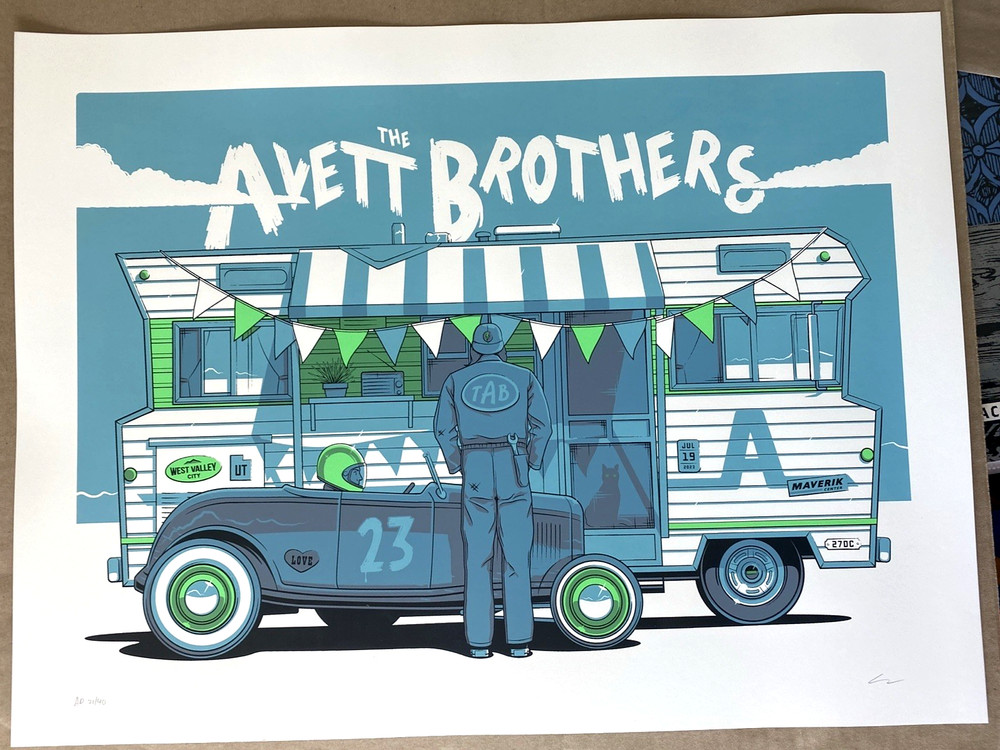 THE AVETT BROTHERS West Valley Salt Lake City UT 2023 POSTER SIGNED AP S/N #/40