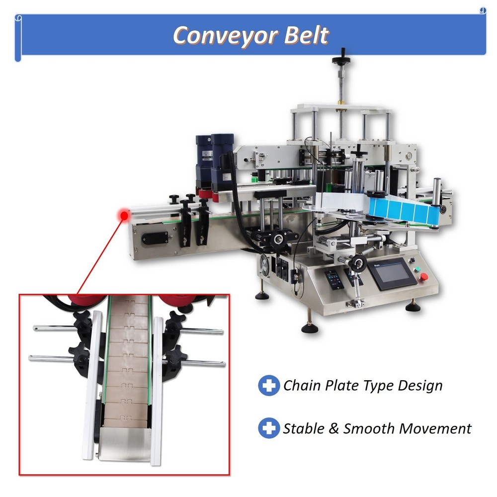 Double Sided Automatic Desktop Labeling Machine 110V Labeller for Various Bottle