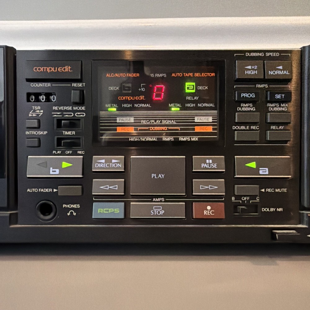 Sansui D-95WR Compu-Synchro Double Reverse Cassette Deck - Works!