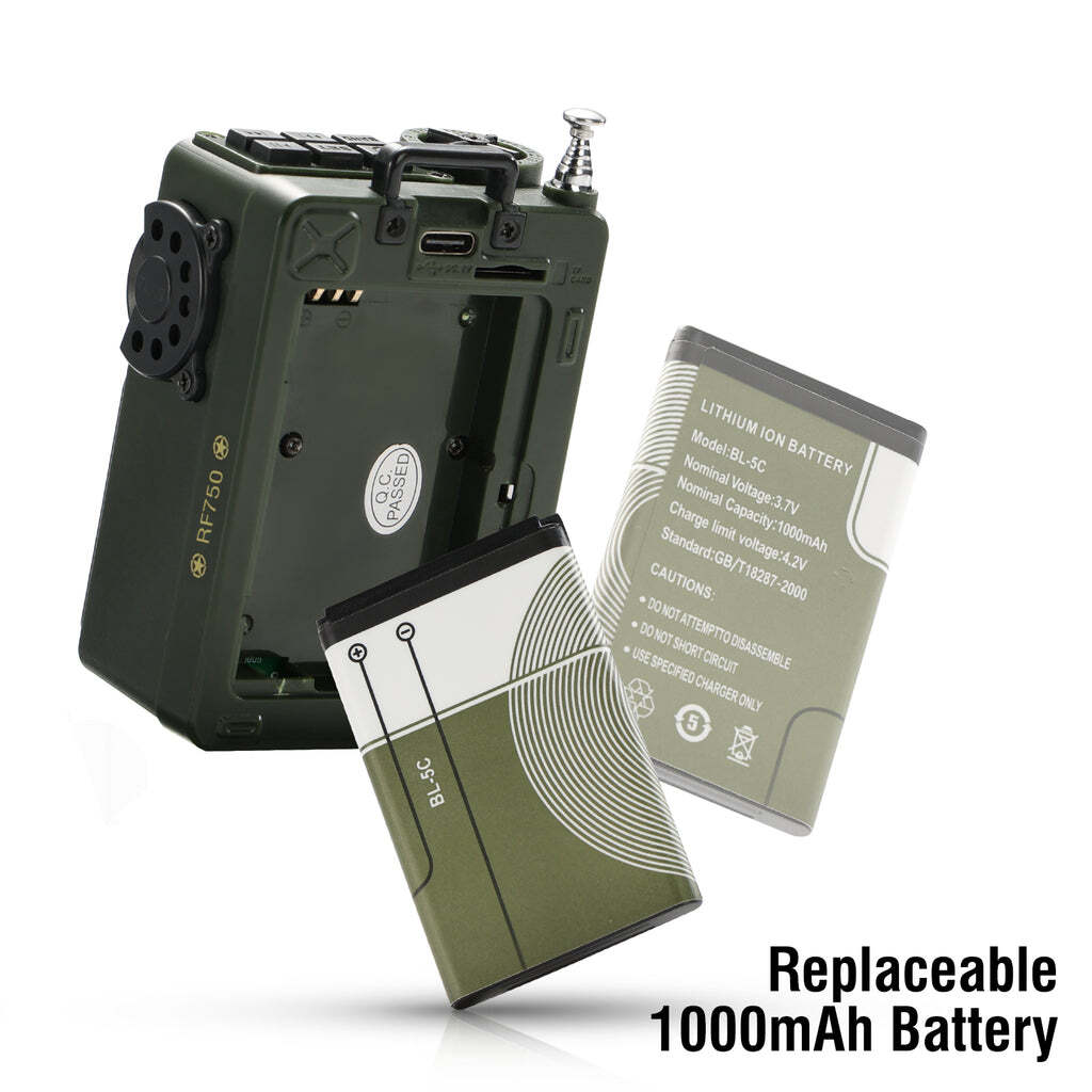 Raddy RF750 Shortwave Radio AM/FM/SW/WB BLUETOOTH 5.0 Speaker Rechargeable