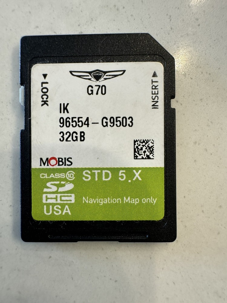 GENESIS G70 Navigation Memory SD Card 96554-G9503 GPS MAPS